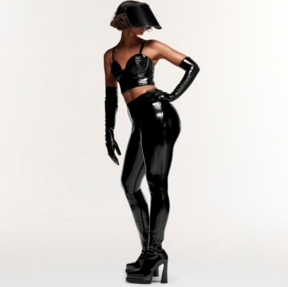 Adidas x Ivy Park Noir Latex Bustier - Picture 4 of 11